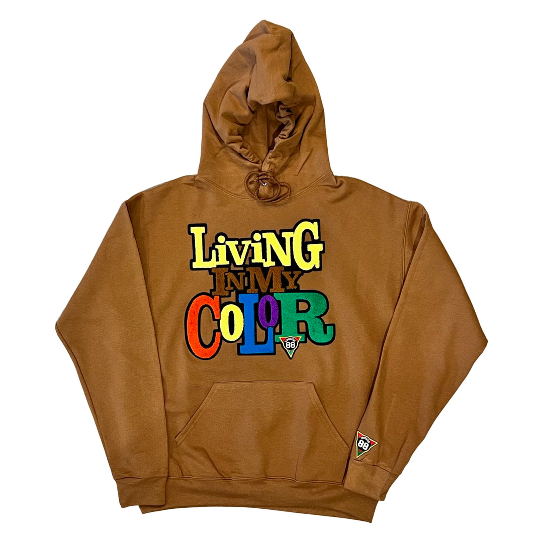 Living In My Color® Chenille Hoodie - Brown Sugar